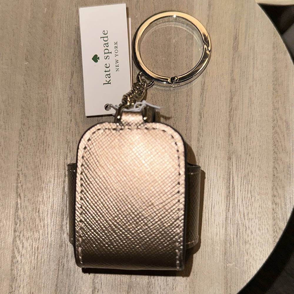 Kate Spade Metallic Saffia Leather AirPods Case - Picture 5 of 12